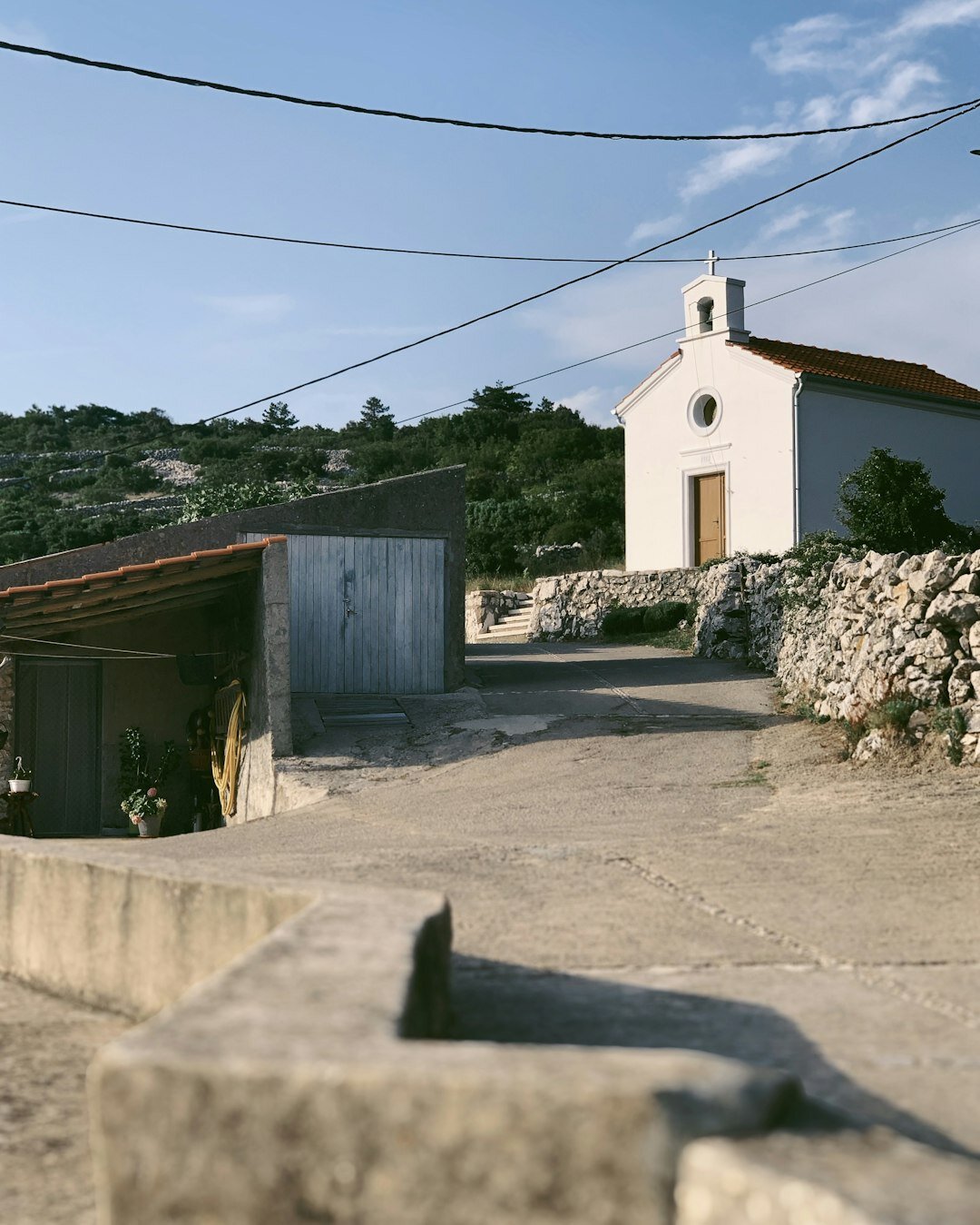 small croatian village at night